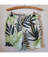 Swim Trunks Men&#39;s Size M Green Tropical Print Pockets Pool Side  Beach S... - $181.86 MXN
