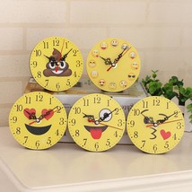 2019 Silent Sweep Emoji Emoticon Bell Desk Creative Digital Clock Wall S... - $13.00