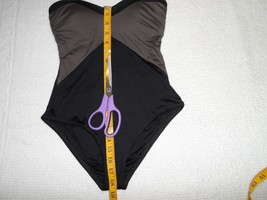 Vitamin A Gold Graphic Art Maillot One Piece Black Size 6= S With Strap/No Strap - £31.63 GBP+