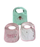 3-pk Snap Closure Carter&#39;s Child of Mine Bib I Love Grandma Monkey Heart... - $12.99