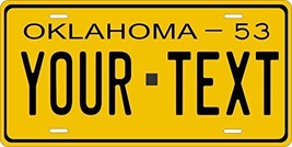 Oklahoma 1953 Personalized Tag Vehicle Car Auto License Plate - £13.38 GBP