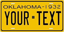 Oklahoma 1932 Personalized Tag Vehicle Car Auto License Plate - £13.38 GBP