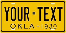 Oklahoma 1930 Personalized Tag Vehicle Car Auto License Plate - £13.38 GBP