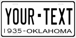 Oklahoma 1935 Personalized Tag Vehicle Car Auto License Plate - £13.38 GBP