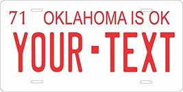 Oklahoma 1971 Personalized Tag Vehicle Car Auto License Plate - £13.38 GBP