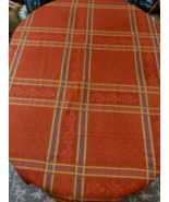 Vintage Jacquard Damask Fall colors Tablecloth 58&quot; X 120&quot; cotton - $62.46 CAD