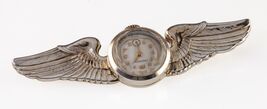 US Pilot Wing Watch Brooch in Sterling Silver by Croydon! Great Vintage ... - $728.65