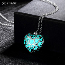 New Heart-Shape Lover Pendant Necklace Luminous Glowing Necklace Glow In... - $10.90