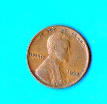 1934 Lincoln Wheat Penny- Circulated - £0.66 GBP