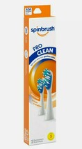 NEW Spinbrush PRO CLEAN Refill, Soft Bristles, Includes 2 Replacement He... - £9.84 GBP