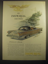 1959 Chrysler Imperial Ad - By Imperial Decree ..distances shrink - $18.49