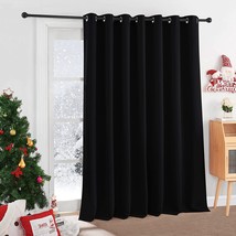 Ryb Home Extra Wide Curtains Blackout - 100% Privacy Backdrop Curtains &amp;, Black - £30.67 GBP