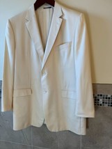 MABRO Men&#39;s Cream 2 Button Hand Made Wool Blend Jacket ITALY SZ IT 62/2X... - $292.05