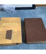KJV THOMPSON CHAIN REFERENCE BIBLE BROWN LEATHER SOFT RED LETTER - $35.75