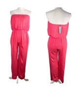 Exist Jumpsuit Coral Strapless Lightweight Pockets Large New - £22.80 GBP