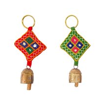 Vivanta Pack of 2, Vintage Antique Handmade Keychain, Decorative Keyring, Bell K - £7.77 GBP+