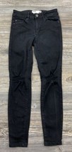 Garage Ankle/Cropped Jeans Size 3 Skinny Leg Ripped Destroyed Black Stre... - $14.85