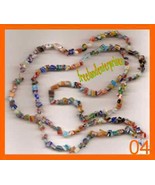 Bead Millefiori Glass Multicolor 4x3mm-10x5mm chips #04 - $12.14 CAD
