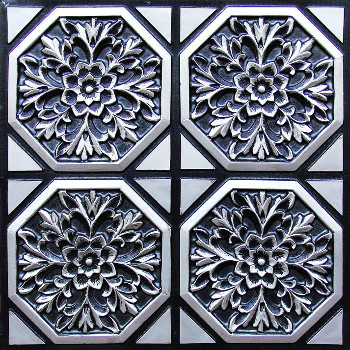 Home Remodel & Decor with Glue Up Ceiling Tiles #108 - Antique Silver - $9.77