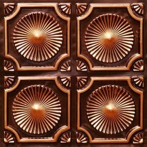 Antique Finish Copper PVC Decorative Ceiling Tile for DIY Home Decor - #106 - £7.65 GBP