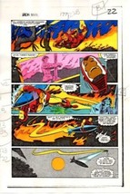 Original 1983 Iron Man 177 color guide art page 22,Marvel Production Artwork  - £64.06 GBP