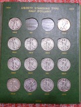 Whitman 1916-1947 Walking Liberty 90% Silver Half Dollar Partial Set, (56) Coins - £928.52 GBP