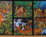 23.25&quot; X 44&quot; Panel North American Wildlife Deer Cotton Fabric Panel D478.42 - $9.01