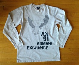 Armani Exchange Men&#39;s Large Slim Fit Dove Gray Shirt  Vintage  - $89.08