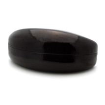 Sunglasses & Glasses Protective Case Oval Hardcase Shiny Black - $12.82