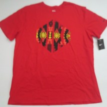 Nike Men Athletic Cut Printed Shirt - 902408 - Red 657 - Size 2XL - NWT - $18.99