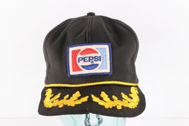 Vtg 80s K-Brand Pepsi Co Spell Out Patch Roped Gold Leaf Snapback Hat US... - £23.61 GBP