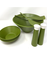 Vintage  ACCA David Douglas Salad Set w/ Salt &amp; Pepper Green 9 Pieces - $32.53 CAD