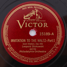 Stokowski/Philadelphia Orchestra &quot;Invitation To The Waltz&quot; 1937 12&quot; 78 rpm 15189 - $21.40