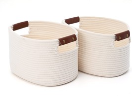 Collapsible Storage Bins, Decorative Woven Basket Cube Storage, 15X10X9In - £32.11 GBP