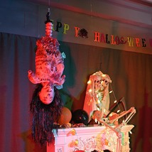 Plastic Skeleton  Limbless Woman Hanging Corpse Halloween Prop Halloween Decorat - £51.94 GBP+