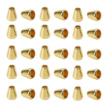 30Pcs Metal Bell Stopper Conical Cord Ends Lock Fastener Zipper Pull Rop... - £15.72 GBP