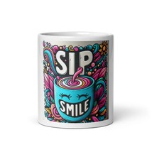 Funny Sip and Smile Coffee Mug - £11.07 GBP