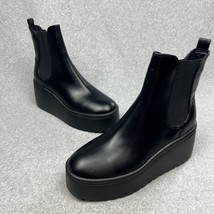 Y2K Nine West Chunky Sole Toe Pull On Chelsea Ankle Boots Sz 9.5 90s Got... - $74.88