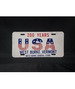 Vintage 200 Years USA License Plate West Burke Vermont VT General Store ... - $40.48 CAD