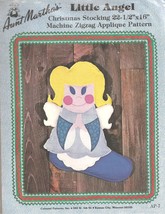 CRAFTS Aunt Martha&#39;s Christmas Little Angel Christmas Stocking Pattern C... - $16.78