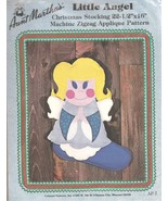 CRAFTS Aunt Martha&#39;s Christmas Little Angel Christmas Stocking Pattern C... - £13.20 GBP