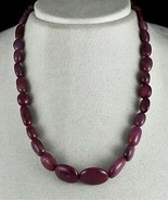 NATURAL UNHEATED RUBY BEADS NUGGET 1 LINE 363 CARATS GEMSTONE SILVER NEC... - $7,674.02 MXN