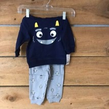 Carter&#39;s Baby Boys&#39; Monster Hoodie and Jogger Sets Size 12M - £23.20 GBP