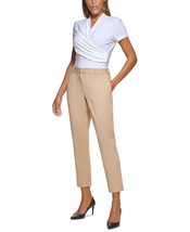 DKNY Women&#39;s Essex Petite Mid Rise Pants Brown Size 6P Slim Legs Trouser... - £22.41 GBP