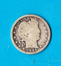 1895 P Barber Quarter Silver - £13.32 GBP