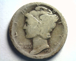 1918 Mercury Dime About Good Ag Nice Original Coin Bobs Coins Fast 99c Shipment - £3.19 GBP