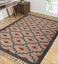 Wool Jute Kilim Area Runner Rugs Carpet Traditional Dhurrie Handmade Handwoven - £52.33 GBP+