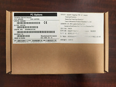 IBM ThinkPad 72W AC Adapter P/N 02K6699 New - $18.22