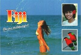 Postcard Fiji You Are so beautiful girl ocean bird&#39;s bikini - £9.04 GBP