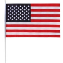 Mini American Flags on Plastic Sticks, 11 In. X 7 In. - 3/pkg. - £2.35 GBP
